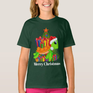 Camiseta Navidades Tortuga marina de vacaciones añaden mens