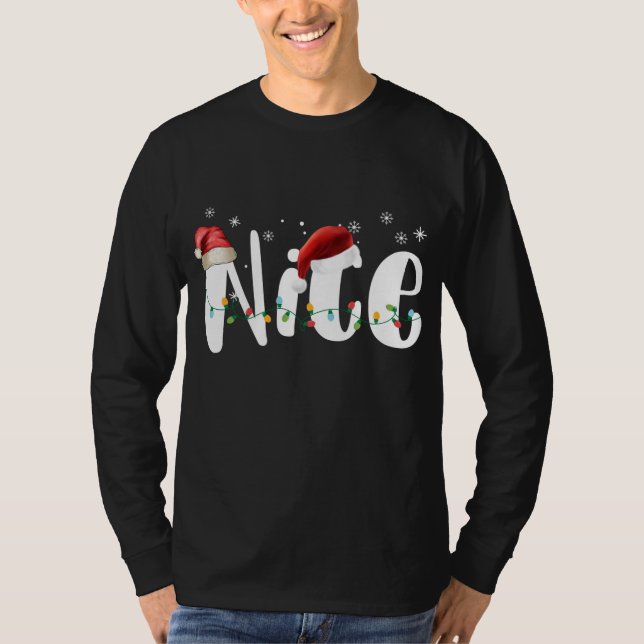 Camiseta Navidades traviesos o amables iluminan parejas (Anverso)