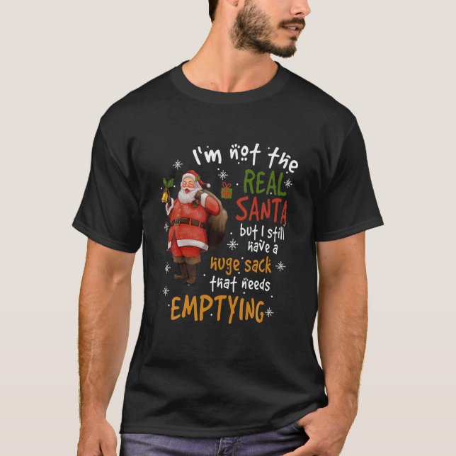 Camiseta Navidades traviesos para hombres Enorme paquete de (Anverso)