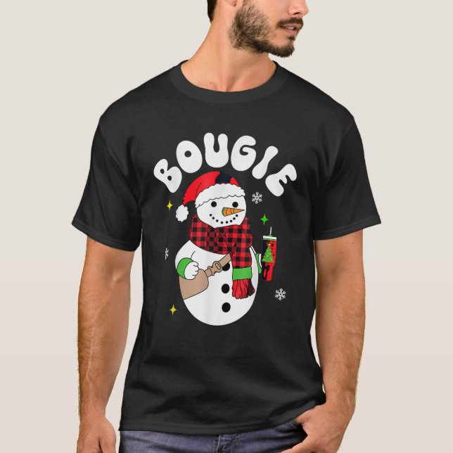 Camiseta Navidades Trendy Funny Mating Team Snowman Bougi (Anverso)