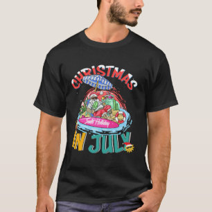 Camiseta Navidades Tropicales De Santa Beach En Pal De Cami