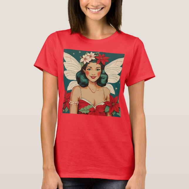 Camiseta Navidades tropicales retro 50 Starlet de Pin-Up (Anverso)