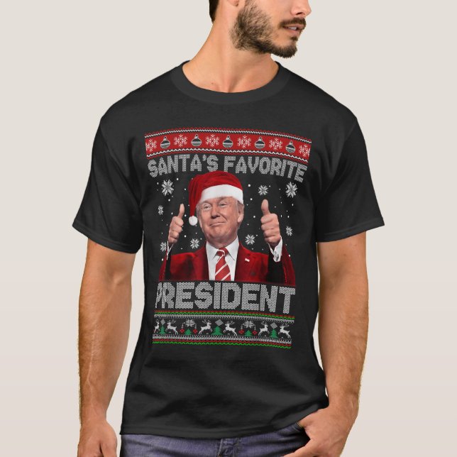 Camiseta Navidades Trump, el presidente favorito de Santa C (Anverso)