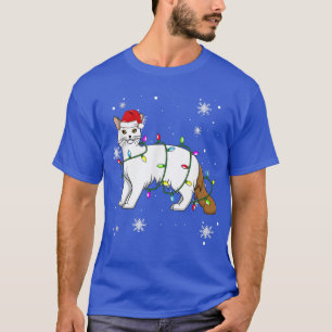 Camiseta Navidades turcos de un gato iluminan a un gato Nav