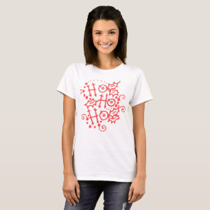 Camiseta Navidades Typography Holly Ho Ho Ho Ho