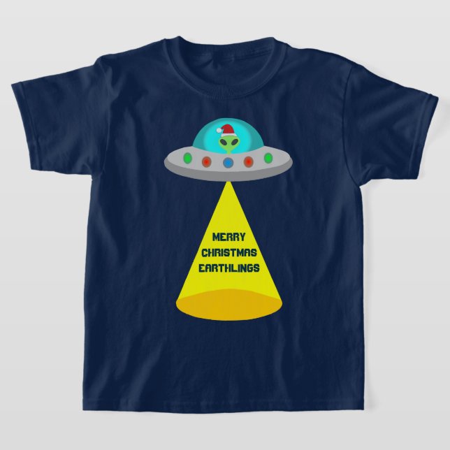 Camiseta Navidades UFO Ho Ho Alien Personalizado de platill (Distribución)