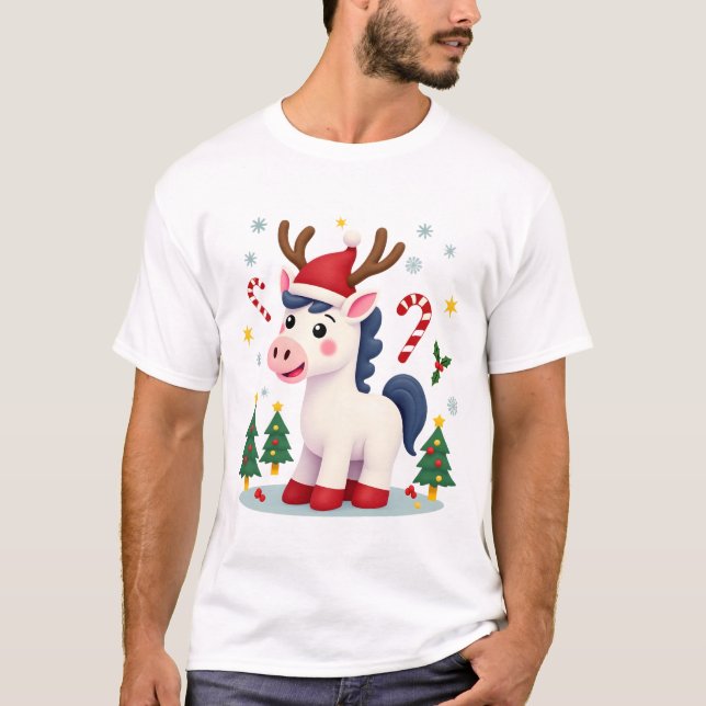 Camiseta Navidades Unicorn Cute (Anverso)