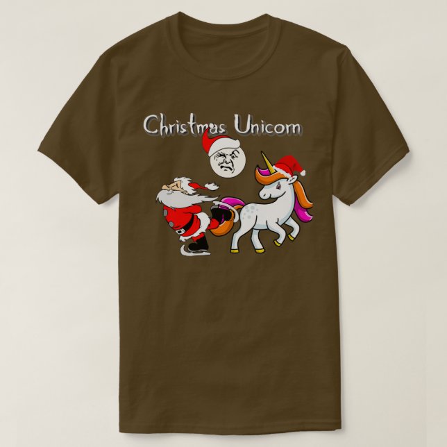 Camiseta navidades unicornio 6 (Diseño del anverso)