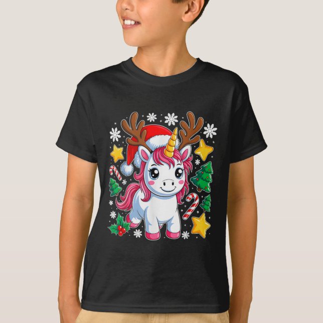 Camiseta Navidades Unicornio cutan mágicas navidades Chicas (Anverso)