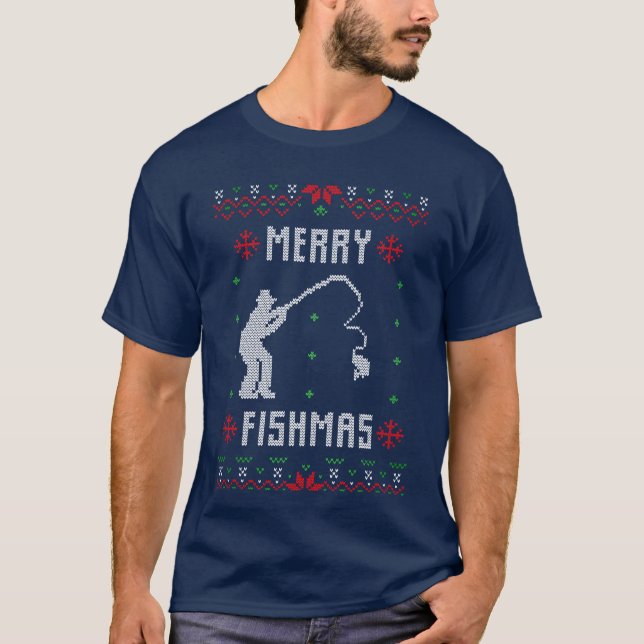 Camiseta Navidades Vacaciones Pesca Deporte Sudadero (Anverso)