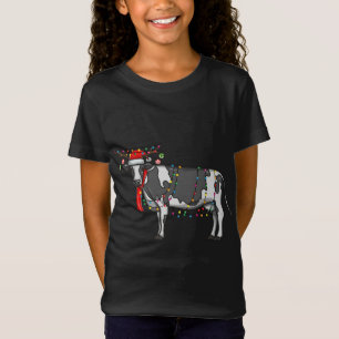 Camiseta Navidades Vacas Luces De Vacaciones Con Antlers Y 