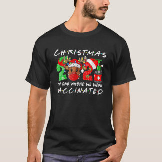 Camiseta Navidades vacunados 2021 Santa Face con un Mas