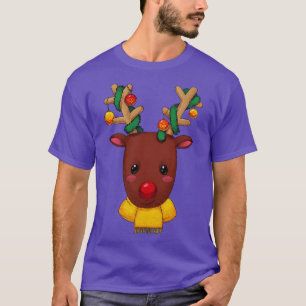 Camiseta Navidades venados con bufanda