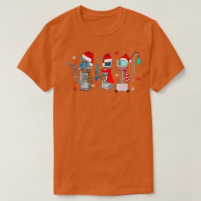Camiseta Navidades Ventilador RT Terapia Respiratoria RRT (Diseño del anverso)