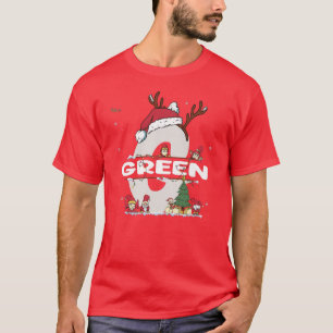 Camiseta Navidades verdes con nombre verde para navidades d