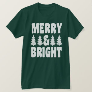 Camiseta Navidades verdes de mujeres merry & Bright Pine Tr