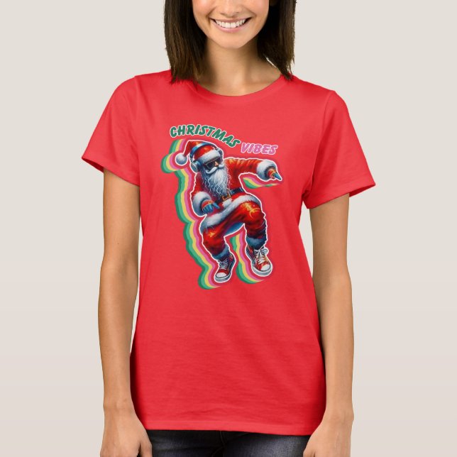 Camiseta Navidades Vibes Dancing Santa (Anverso)