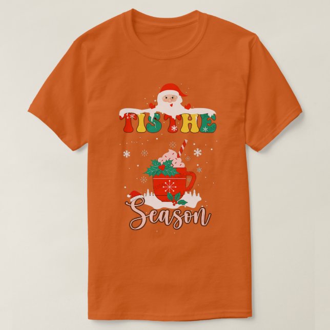 Camiseta Navidades Vibes Hot Cocoa Peppermint Mocha Chocola (Diseño del anverso)