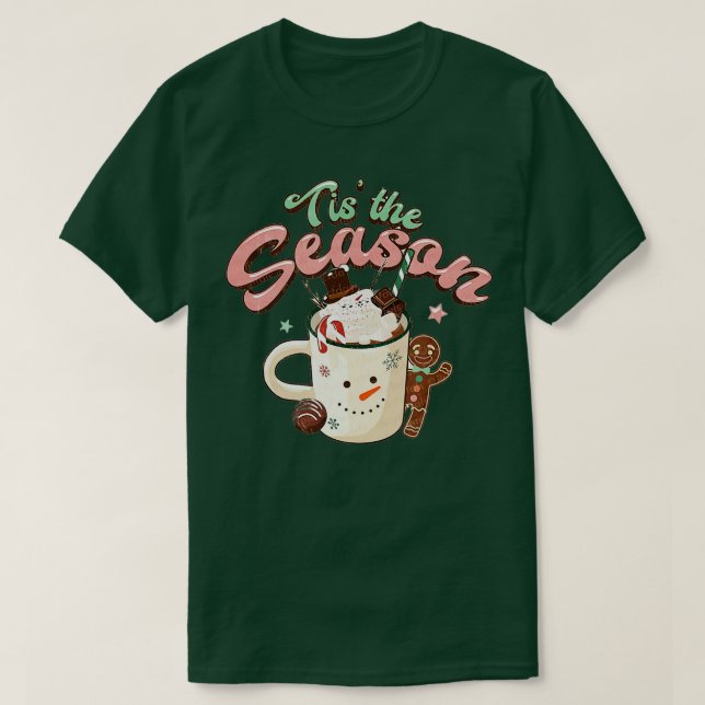 Camiseta Navidades Vibes Hot Cocoa Peppermint Mocha Chocola (Diseño del anverso)