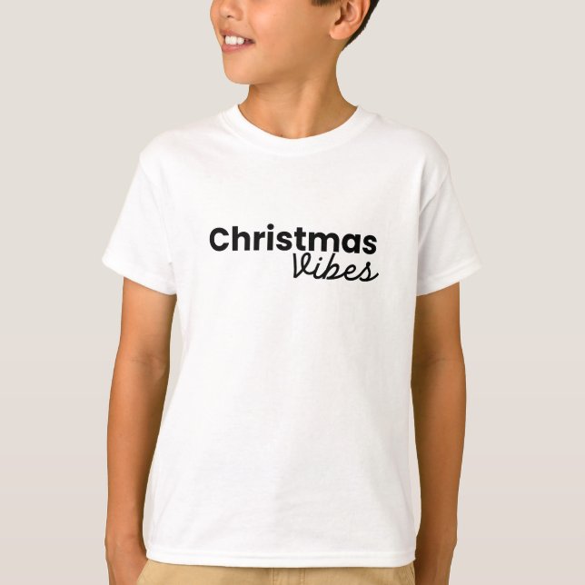 Camiseta Navidades Vibes | Moderno estilo Minimalista de mo (Anverso)