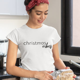 Camiseta Navidades Vibes   Moderno estilo Minimalista de mo