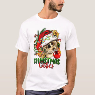 Camiseta Navidades Vibes Skeleton Skull