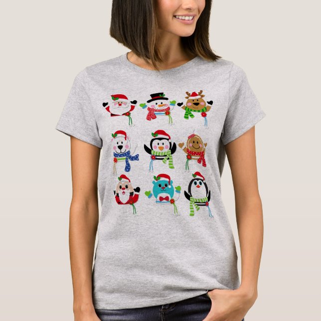 Camiseta Navidades Vibes Tee, idea de regalo para ropa de v (Anverso)