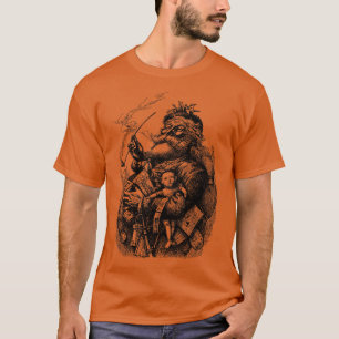 Camiseta Navidades victorianos Antique Santa Claus por Thom