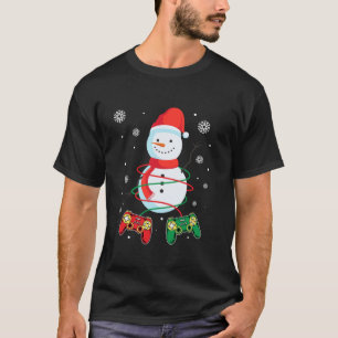 Camiseta Navidades Videojuego de Snowman Gemelos Primo Trip
