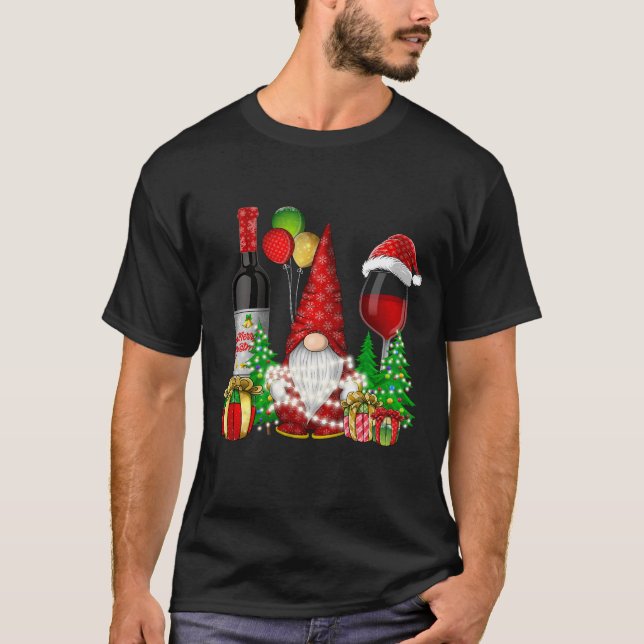 Camiseta Navidades Vino Gnomes Para Nochebuena (Anverso)
