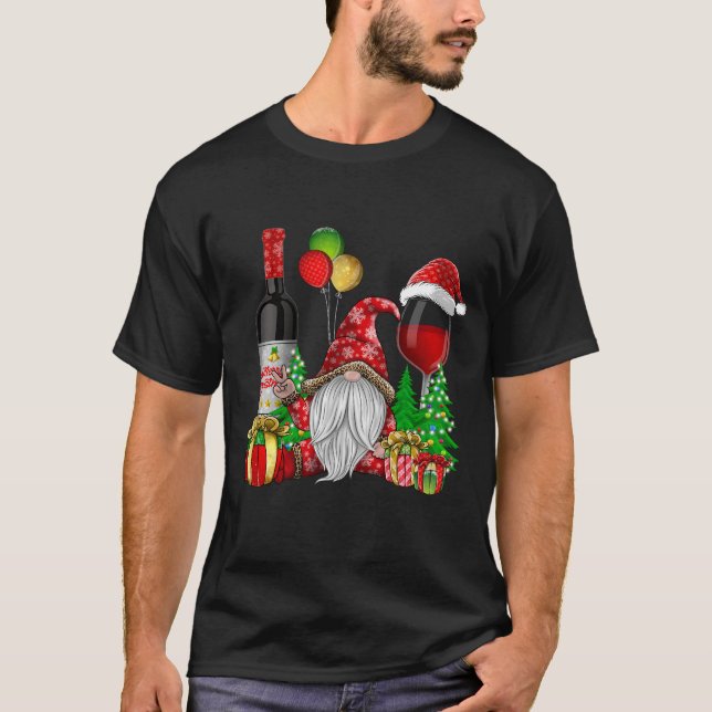Camiseta Navidades Vino Gnomes Para Nochebuena (Anverso)