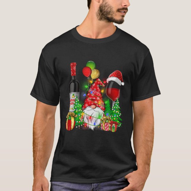 Camiseta Navidades Vino Gnomes Para Nochebuena (Anverso)