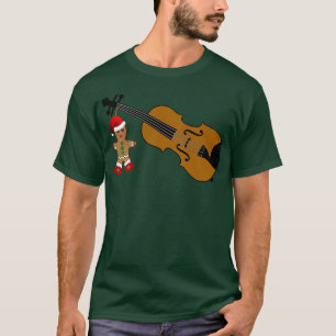 Camiseta Navidades violinistas graciosos, músico de violín
