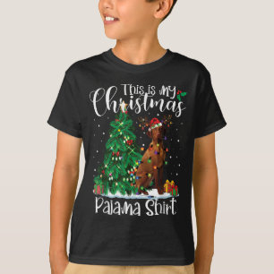 Camiseta Navidades Vizsla Reindeer Divertido Perro Pajama L