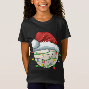 Camiseta Navidades Voleibol Ball Santa Hat Light Funny Sp