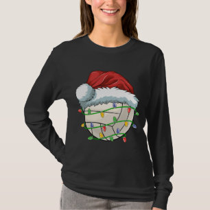 Camiseta Navidades Voleibol Ball Santa Hat Light Funny Sp