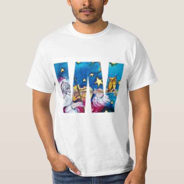 CAMISETA NAVIDADES W CARTA / INSPIRADO SANTA MONOGRAM (Anverso)