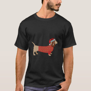 Camiseta Navidades Weiner Daschund T-Shirt Doxie En Dog Dre
