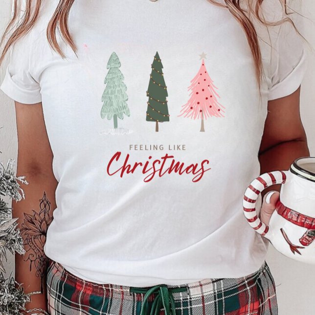 Camiseta Navidades Winter Pines se sienten como Navidades (Subido por el creador)