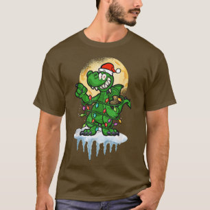 Camiseta Navidades Wintertime Fairy Lights Snow Dragon