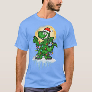 Camiseta Navidades Wintertime Fairy Lights Snow Dragon