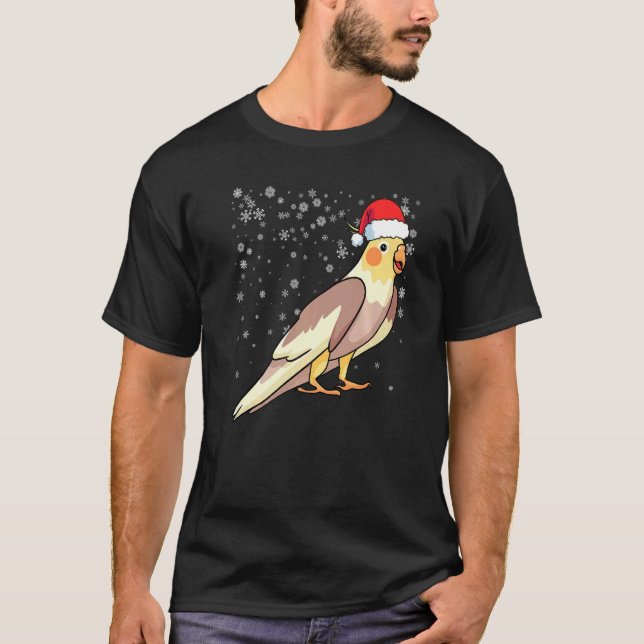 Camiseta Navidades Xmas Birdwatcher Santa Hat Cockatoo Parr (Anverso)