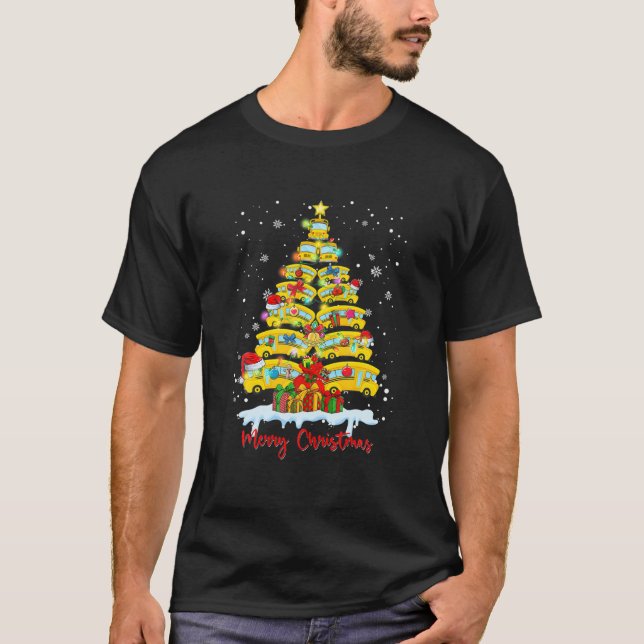 Camiseta Navidades Xmas de conductores de bus de escuela de (Anverso)