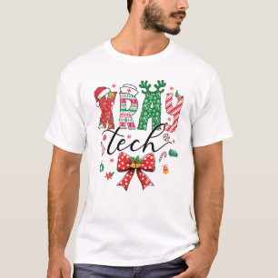 Camiseta Navidades Xray Tech Coquette Bow Rad Tech Radiolog