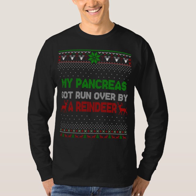 Camiseta Navidades Y Mi Páncreas Corrió Por Ratas Ugl (Anverso)