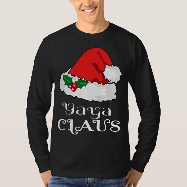 Camiseta Navidades Yaya Claus coincidiendo con Pajama Santa (Anverso)