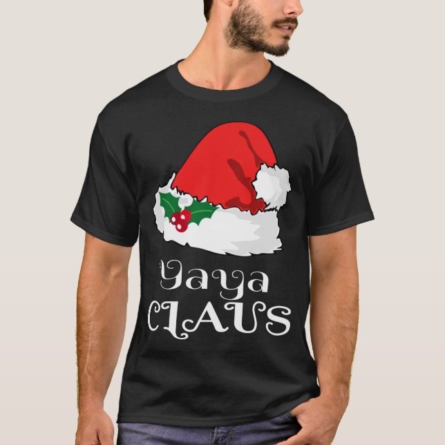 Camiseta Navidades Yaya Claus coincidiendo con Pajama Santa (Anverso)