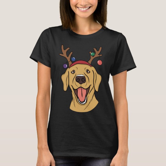 Camiseta Navidades Yellow Lab Tri Blend (Anverso)