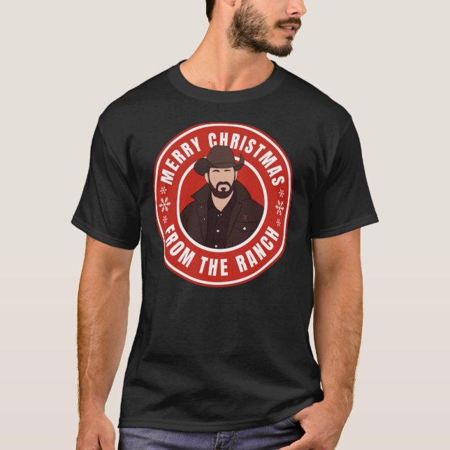 Camiseta Navidades Yellowstone Ranch And Rip.  Esencial  (Anverso)
