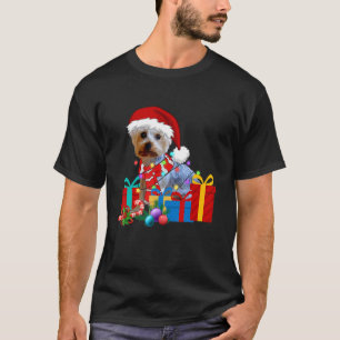 Camiseta Navidades Yorkshire Terrier Dog Xmas Luces Santa